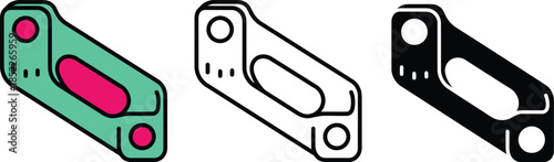 Three Isometric Game Cartridges in Green Pink Black and White Colors gaming retro