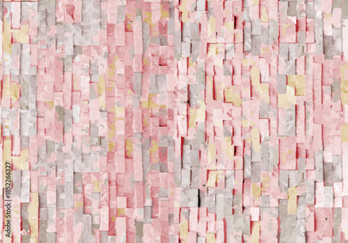 Full Seamless pastel mosaic pattern. Soft pixel blocks print background for kids, girls, women decor. Cute modern texture for nursery wallpaper, fabric, wrapping.