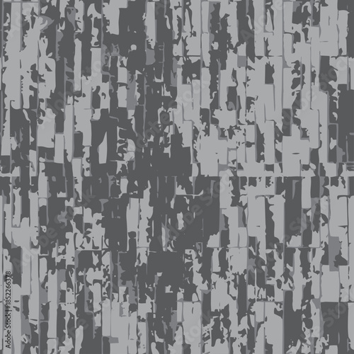 Full Seamless black white gray grid mosaic pattern. High contrast blocks print background with urban concrete feel. Monochrome texture for modern wallpaper, apparel, posters.