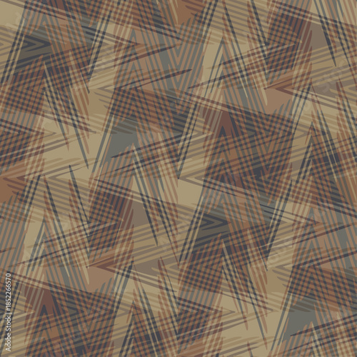 Full Seamless Zigzag Plaid Tartan Texture Pattern. Fabric Print. Geometric Design Suitable for Fashion Textile Home Decoration and Graphics
