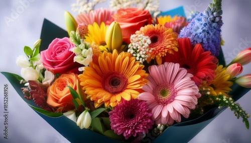 A Vibrant Bouquet Of Various Flowers