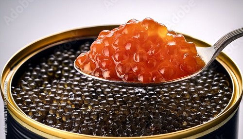 A Spoonful Of Caviar Over A Tin