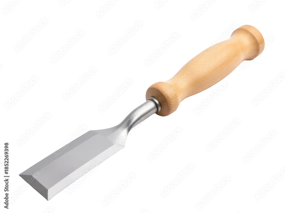 Fototapeta premium A detailed view of a knife with a wooden handle, suitable for use in editorial and commercial contexts