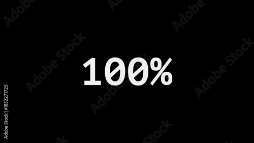 Percentage counter - 0 to 100% | Transparent Background