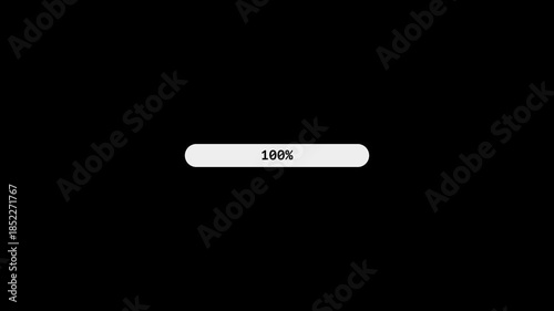 Percentage Loading Bar 0 - 100 | Transparent Background