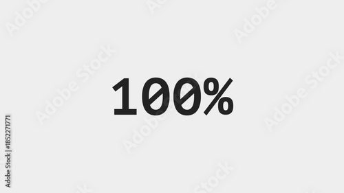 Percentage counter - 0 to 100% | White Background