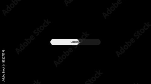 White Loading Bar with Transparent Background