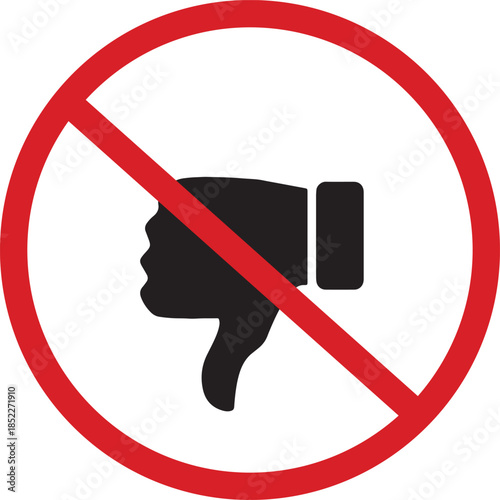 No Thumbs Down Symbol - Negative Gesture Sign