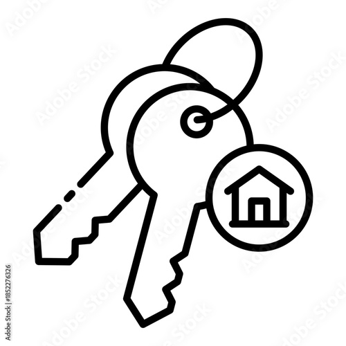 key icon. property access. shows entry control. New real estate