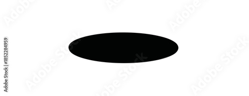흰색 배경에 검은색 타원형 모양의 단순하고 투명한 그래픽 요소
