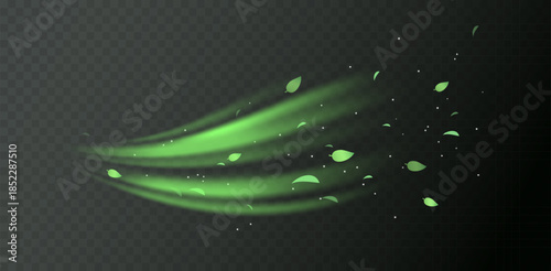 Green swirl elements