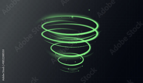 Green swirl elements