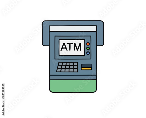 Automated Teller Machine (ATM) providing convenient financial services and cash withdrawal options for customers
