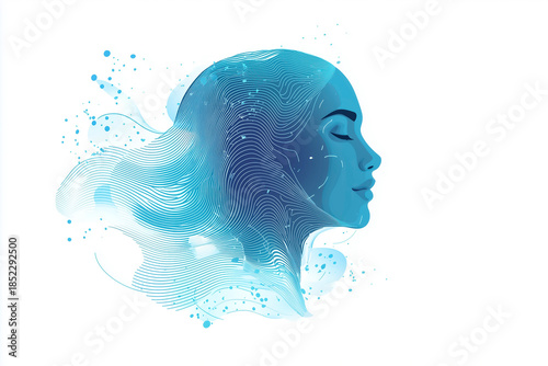 Artificial intelligence virtual assistant illustration voice technology digital communication and smart assistant concept
