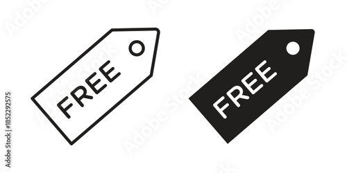 Free tag icons for apps and print media. Editable stroke and flat icons