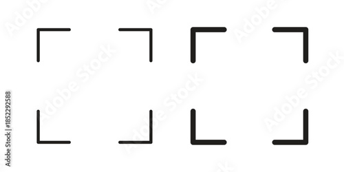 Fullscreen icons for apps and print media. Editable stroke and flat icons