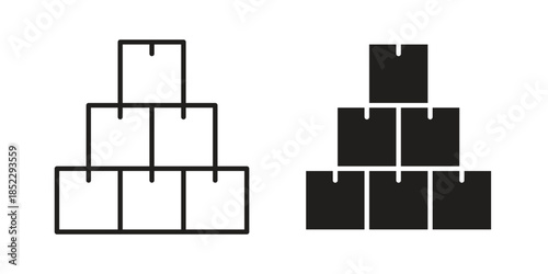 Inventory icons for apps and print media. Editable stroke and flat icons