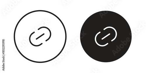 Link icons for apps and print media. Editable stroke and flat icons