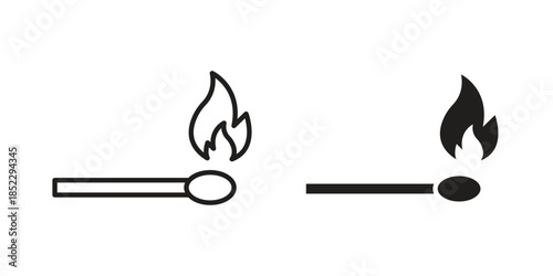 Matches icons for apps and print media. Editable stroke and flat icons