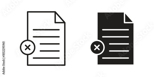 Remove document icons for apps and print media. Editable stroke and flat icons
