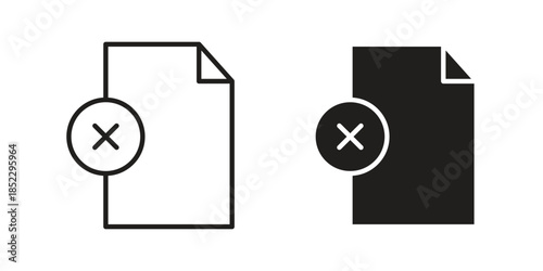 Remove file icons for apps and print media. Editable stroke and flat icons