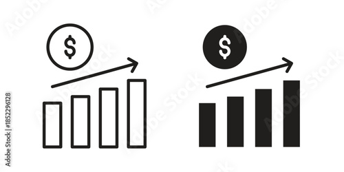 Sales icons for apps and print media. Editable stroke and flat icons