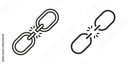 Weakness icons for apps and print media. Editable stroke and flat icons