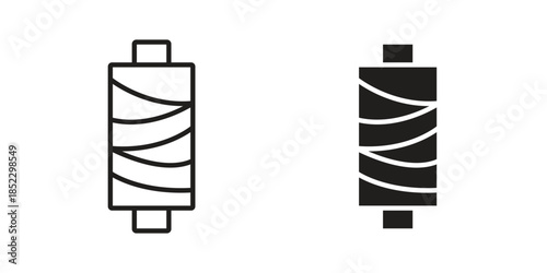 Yarn icons for apps and print media. Editable stroke and flat icons