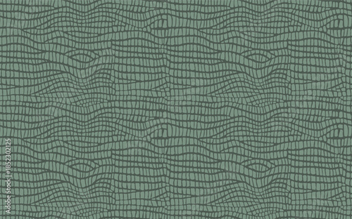 Abstract modern crocodile leather seamless pattern. Animals trendy background. Green decorative vector illustration for print, fabric, textile. Modern ornament of stylized alligator skin.