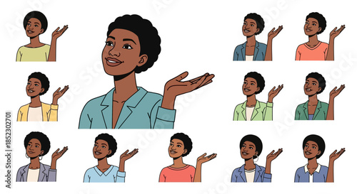 Diverse Group of Women Gesturing and Signing.