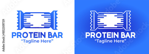 Protein Bar Logo Bold Sports Nutrition Branding