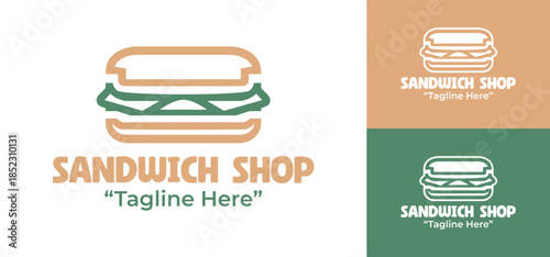 Sandwich Shop Logo Fresh Food Brand Identity