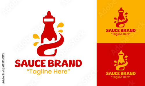 Sauce Brand Logo Clean Modern Packaging Design