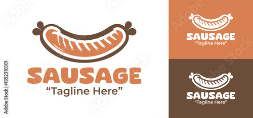 Sausage Logo Street Food Brand Design