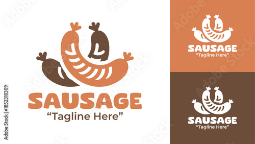 Sausage Logo Clean Minimal Food Brand Mark