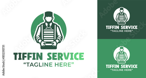 Tiffin Service Logo Modern Home Meal Branding