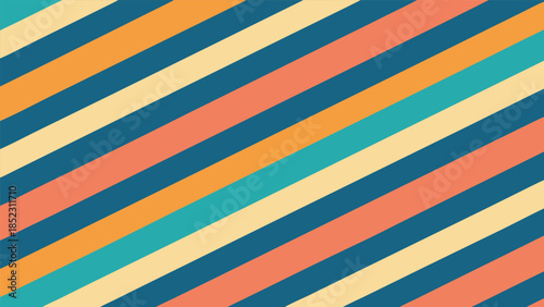 Flat seamless seamless striped background with rounded edges.eps vector illustration