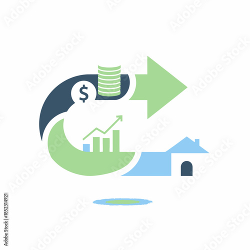 Dynamic Illustration of Real Estate Investment, Financial Growth, and Home Ownership Cycle