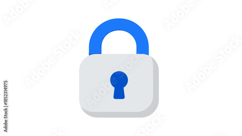 A digital padlock icon symbolizing security, safety, and protection for data and information