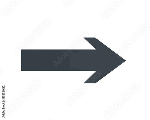 Seta escura apontando para a direita, ícone vetorial simples com fundo transparente para navegação.
