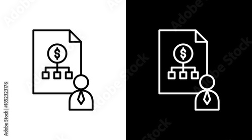 Shareholder Rights Outline White Icon Set Design