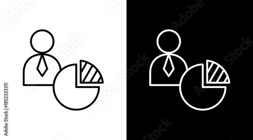 Minority Outline White Icon Set Design