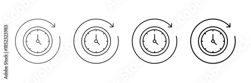 Fast Iteration Icons Vector Set In Different Stroke Line Style
