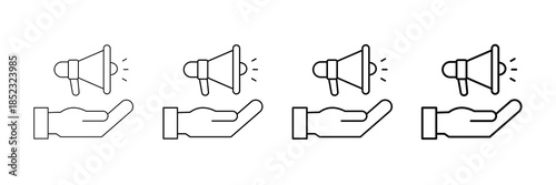 Startup Pitch Icons Vector Set In Different Stroke Line Style