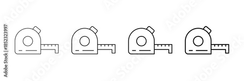 Build Measure Icons Vector Set In Different Stroke Line Style