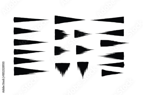 Vector speed lines and dynamic grunge shapes