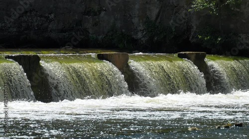Wallpaper Mural Flow of water through the spillway of a dam, slow motion Torontodigital.ca