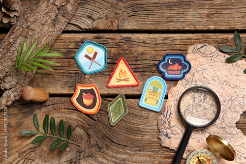 Scout patches with magnifie...