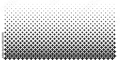Abstract pixel halftone background with geometric cross pattern, suitable for posters, branding, web design, backgrounds, overlays, wallpapers and creative graphic projects.