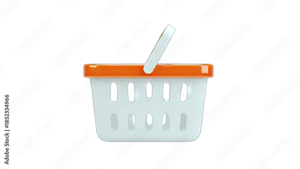 Fototapeta premium Shopping Basket Isolated on White Background